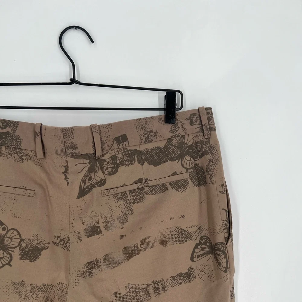 Cos x Yeboah Tailored Wool Blend Butterfly Printed Men Trousers - Picture 5 of 7